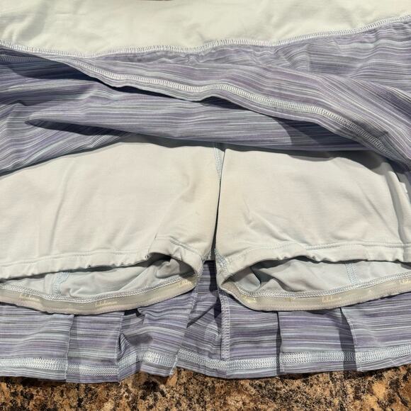 Lululemon Skort Skirt Pleated Tennis Athleisure Sporty Feminine Golf Stripe 8 - Picture 8 of 9